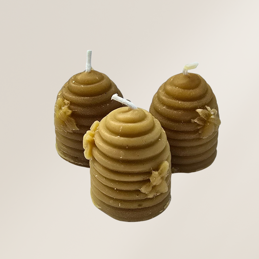 Caramalised Beeswax Beehive Candles