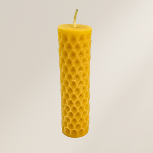 Hexagon Thin - Beeswax Pillar
